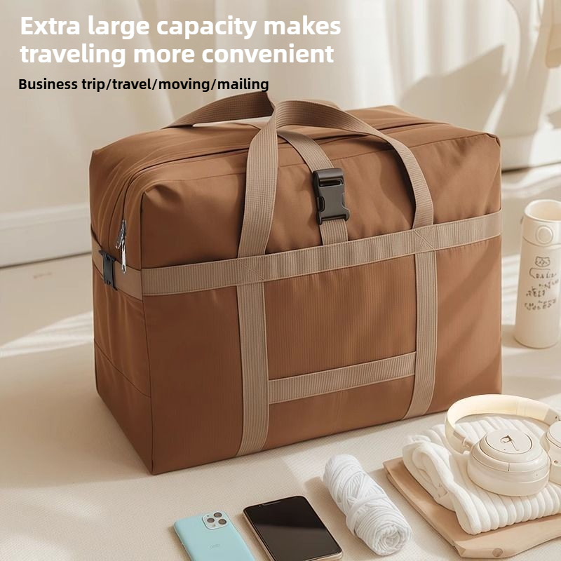 Travel Accessories And Bags - กระเป๋าเดินทางขนาดใหญ่พิเศษแบบพับได้ ทำจากผ้า Oxford สำหรับขนย้าย ใส่สัมภาระขึ้นเครื่องบินได้ กันน้ำ