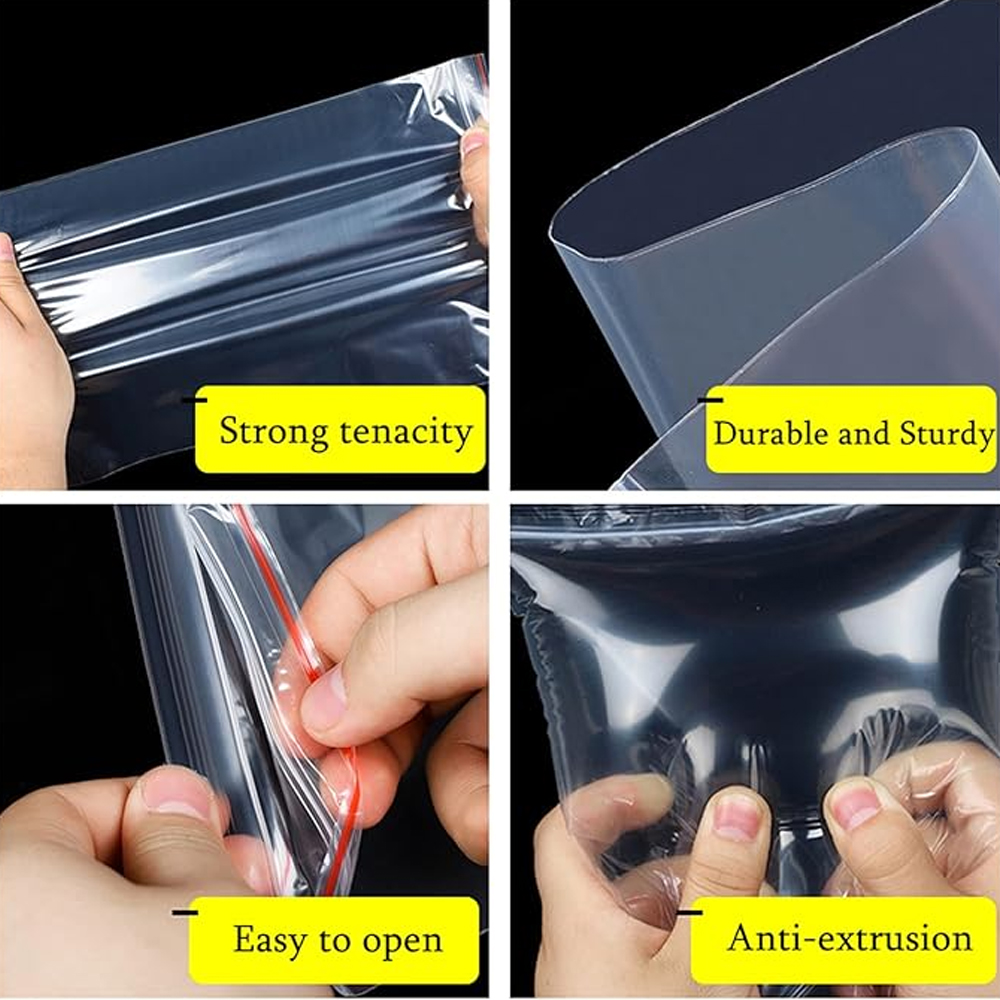 100-1000 ชิ้นถุงพลาสติกซิปล็อค - Reusable Zip Bag บทวิจารณ์และราคา