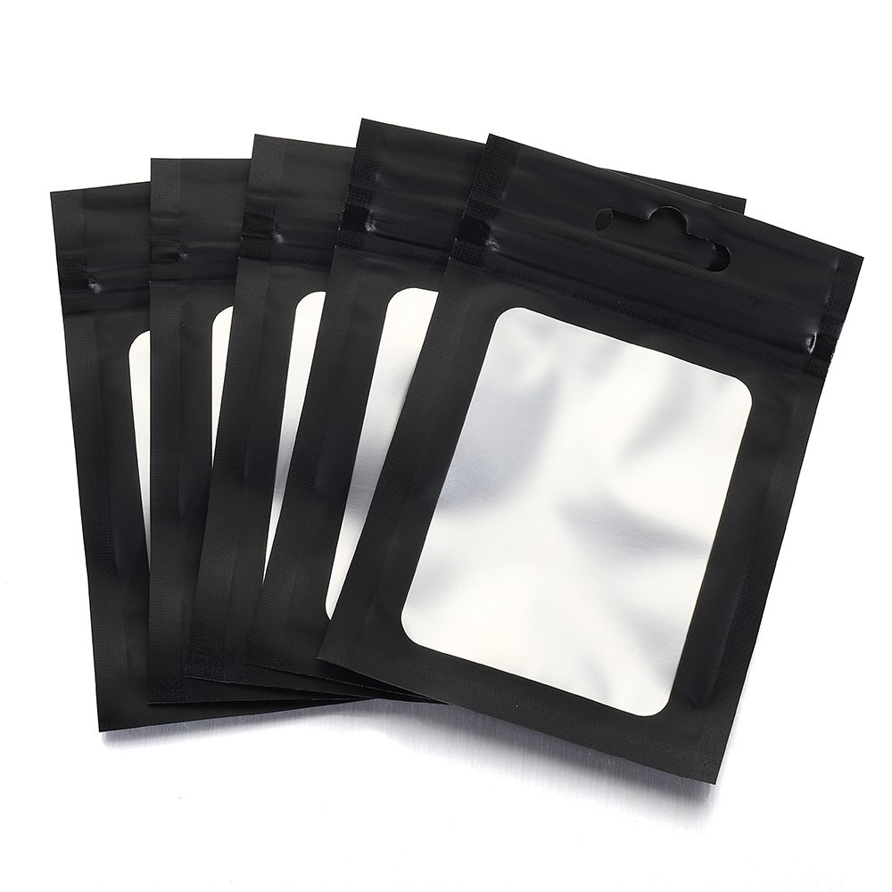 50ชิ้นสีดําฟอยล์กระเป๋านํามาใช - Reusable Zip Bag บทวิจารณ์และราคา