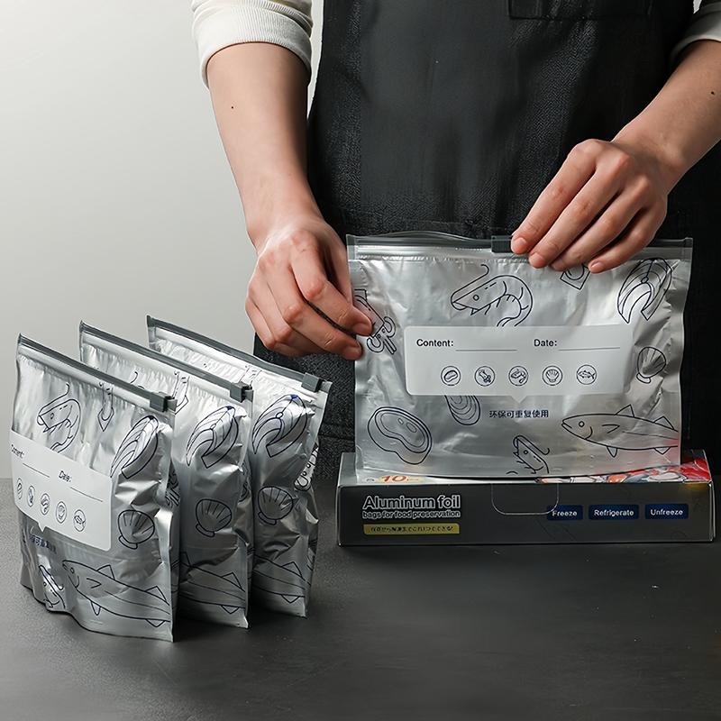 ใหม่【ถุงฟอยล์อลูมิเนียมขนาดใหญ - Reusable Zip Bag บทวิจารณ์และราคา