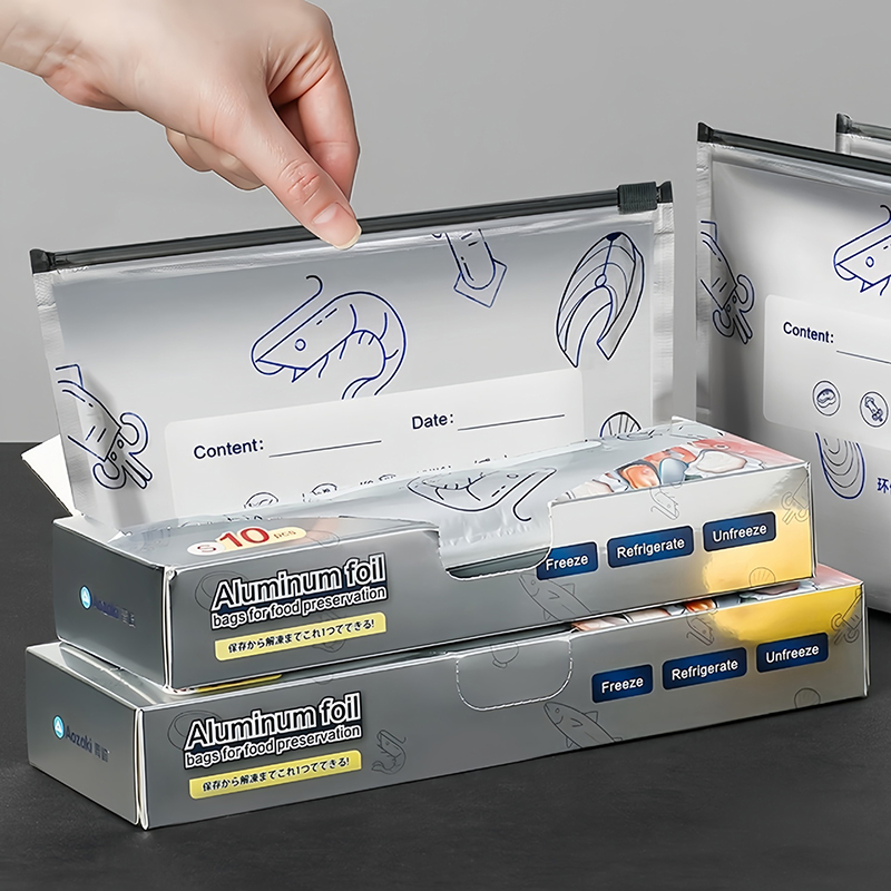 ใหม่【ถุงฟอยล์อลูมิเนียมขนาดใหญ - Reusable Zip Bag บทวิจารณ์และราคา