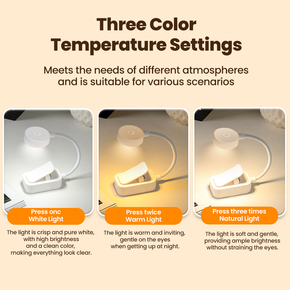 โคมไฟอ่านหนังสือ LED แบบหนีบ ใ - Travel Reading Accessories บทวิจารณ์และราคา