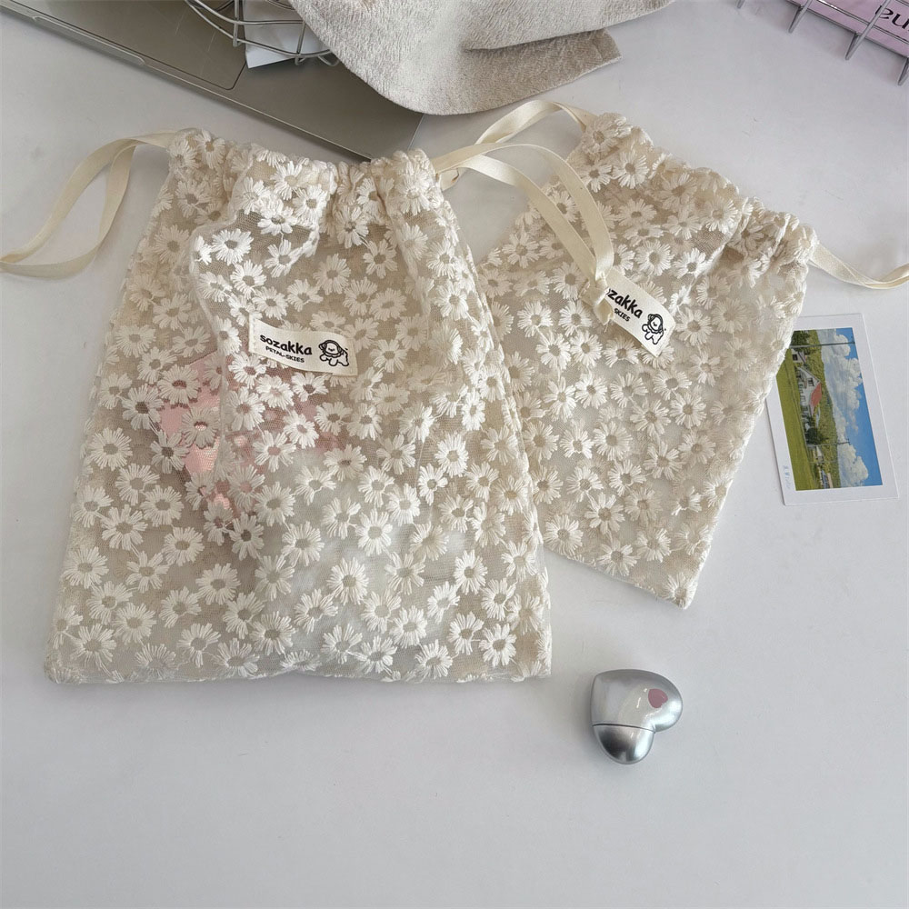 กระเป๋าเครื่องสำอางผ้าตาข่ายปั - Travel Accessories And Bags บทวิจารณ์และราคา