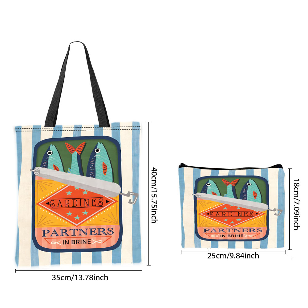 กระเป๋าถือลายกราฟิก Sardine Pa - Travel Accessories Pouch บทวิจารณ์และราคา